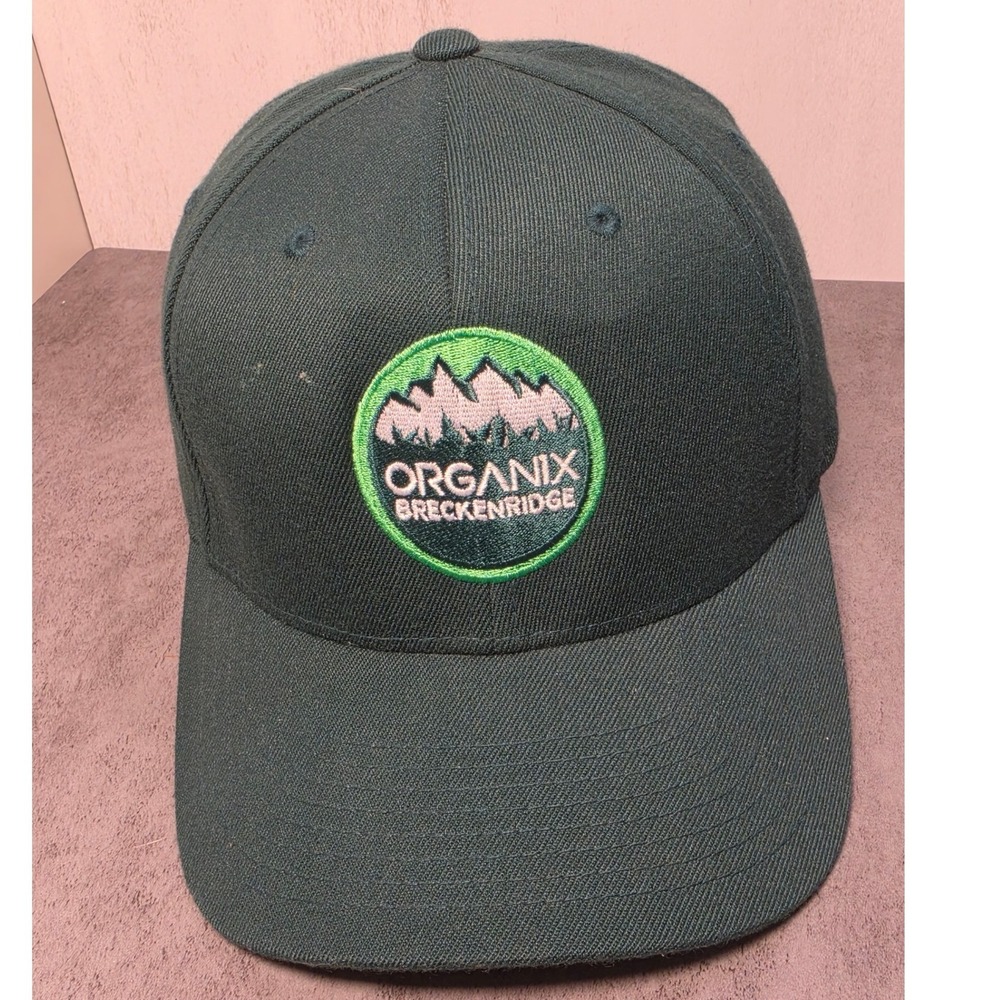 Organix Breckenridge Flexfit Hat Mens‎ L-XL Forest Green Mountain Patch Cap